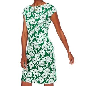 Boden Florrie Jersey Dress Women's US 8R Rich Emerald Slim Fit Pockets Casual